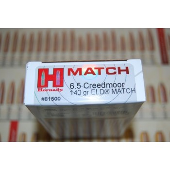 6.5 Creedmoor Hornady 140gr ELD Match - Box of 20